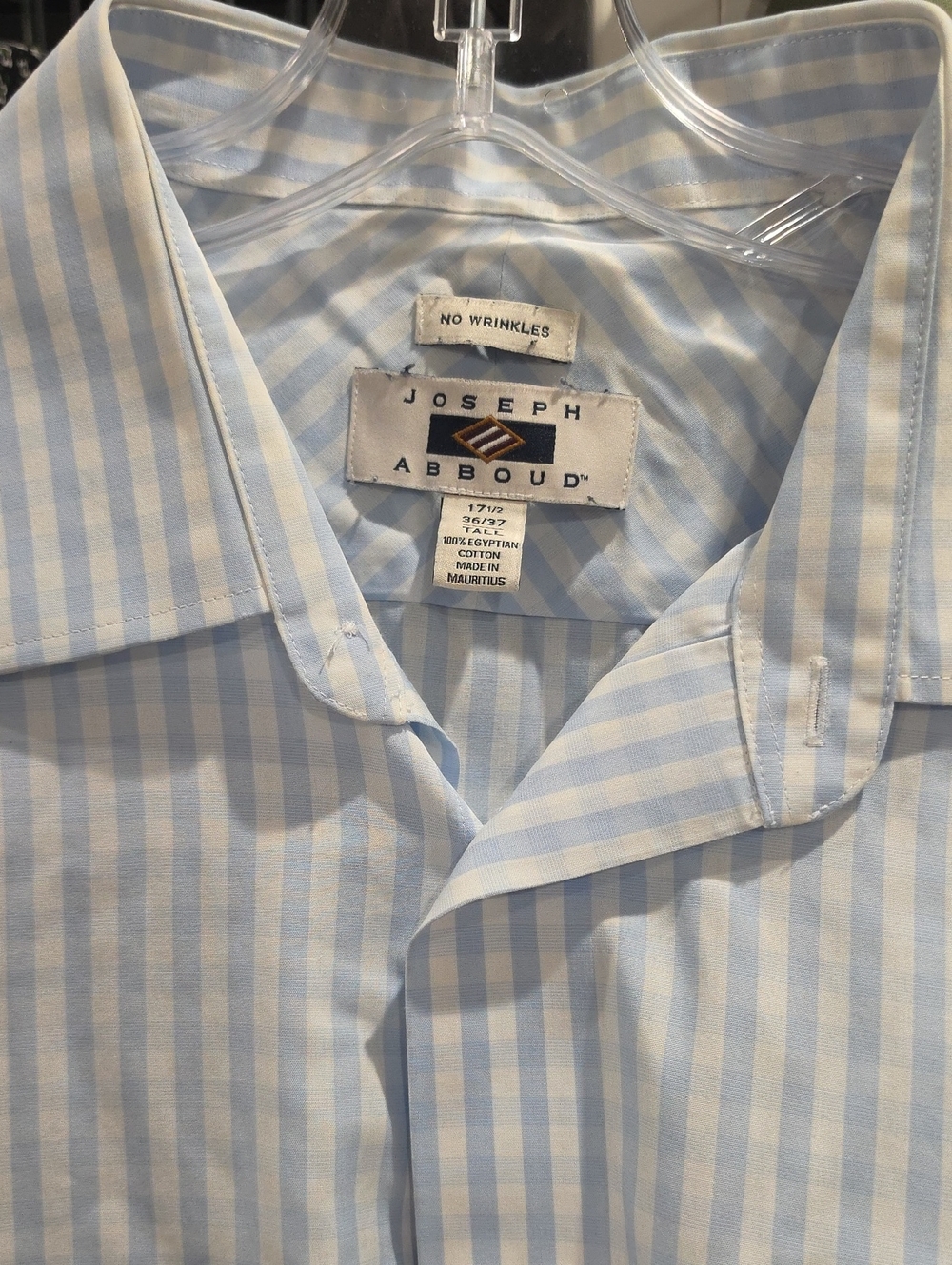 Joseph Abboud Blue and White Men's Dress Shirt